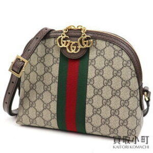 Gucci Ophidia GG Supreme Bag Beige Ebony Web Stripe Double Crossbody